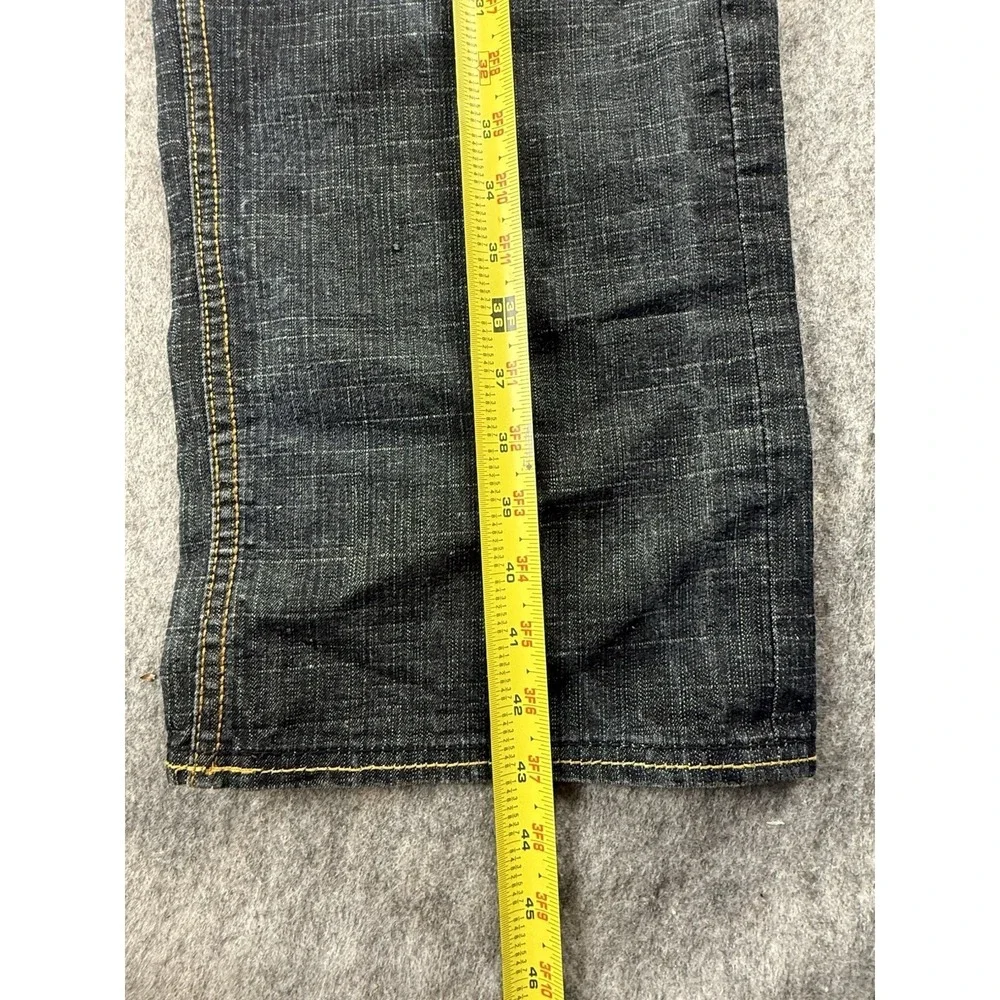 Vintage Y2K Rocawear Dark Wash Embroidered Pocket Jeans Size 34 X 32 Loose Baggy